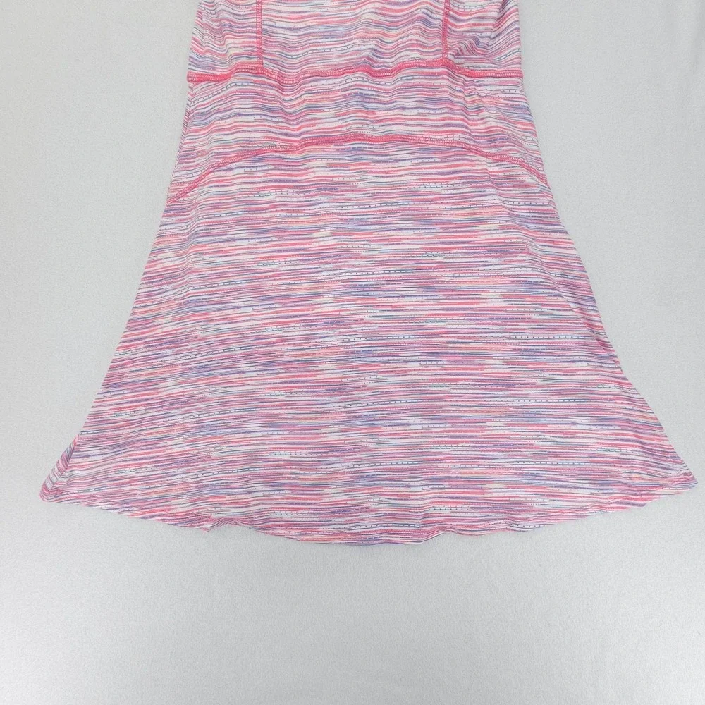 Zelos Athletic Dress Womens Small Pink Striped Built In Shorts Pickleball Tennis